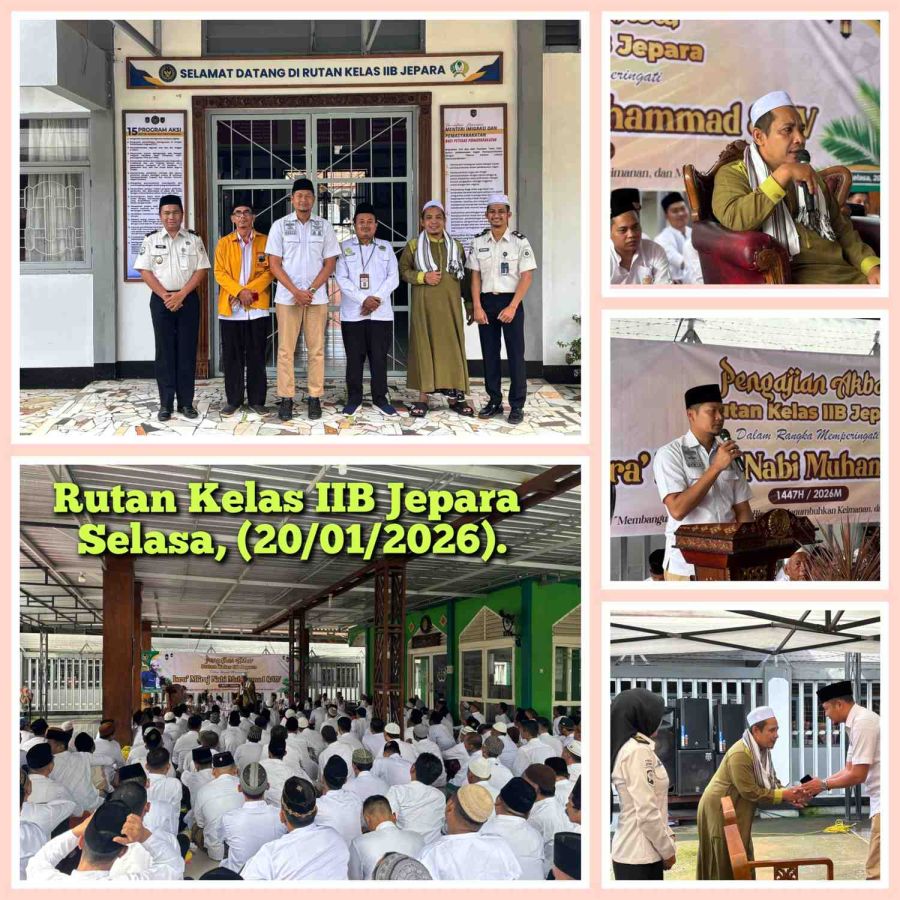 Sejuk dan Penuh Makna, Pengajian Akbar Isra Mi’raj Menggema di Rutan Jepara