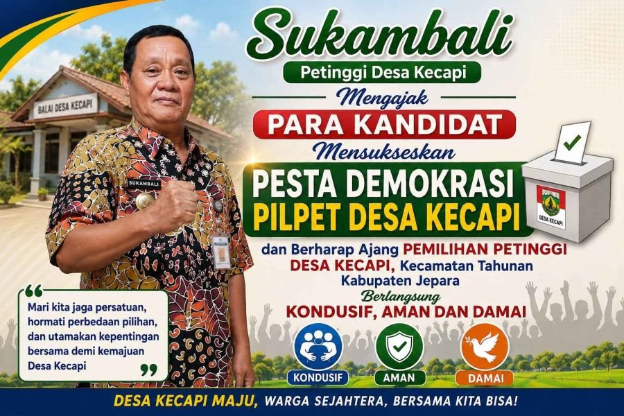 Semua Kandidat Petinggi Desa Kecapi Mendukung Pilpet Berlangsung Kondusif dan Damai