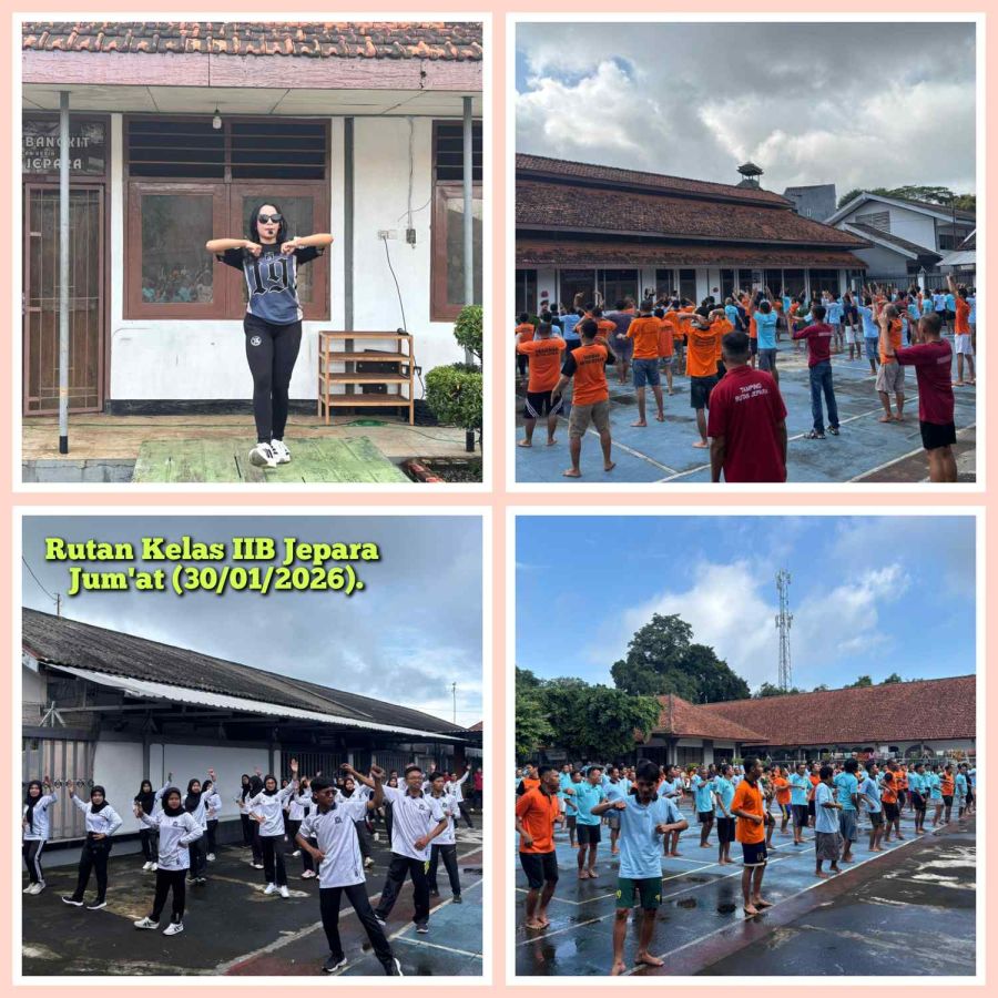 Senam Sehat Warga Binaan Rutan Jepara, Dorong Kebugaran dan Disiplin Hidup Sehat