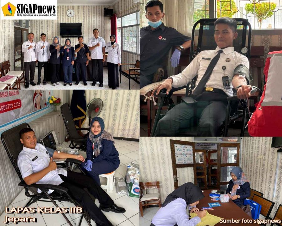 Setetes Darah untuk Negeri, Rutan Jepara Gelar Donor Darah Meriahkan HUT RI ke-80