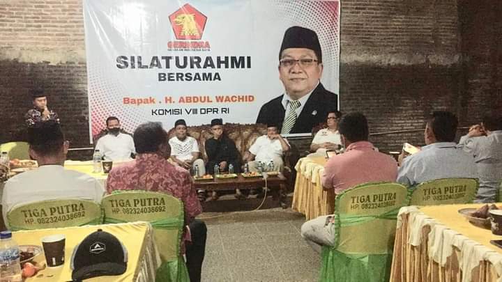 Silaturahmi Partai Gerinda Bersama Abdul Wachid Anggota DPR RI di Desa Tubanan