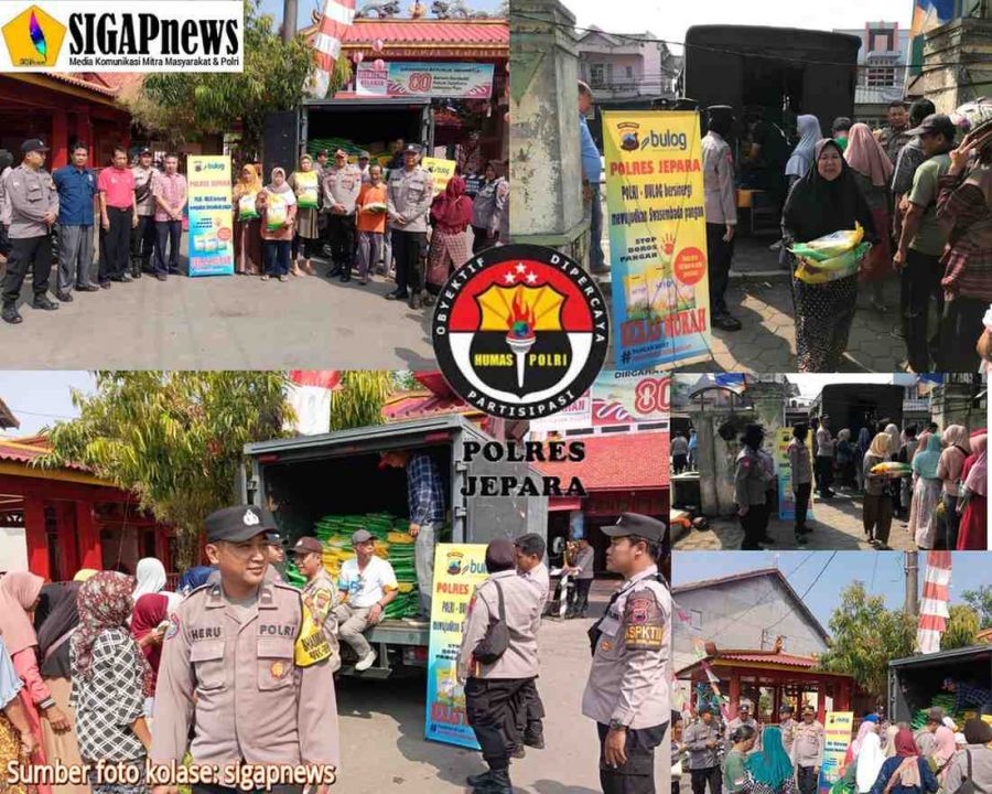 Stabilkan Harga Beras, Polres Jepara Gelar Pasar Murah Bareng Bulog