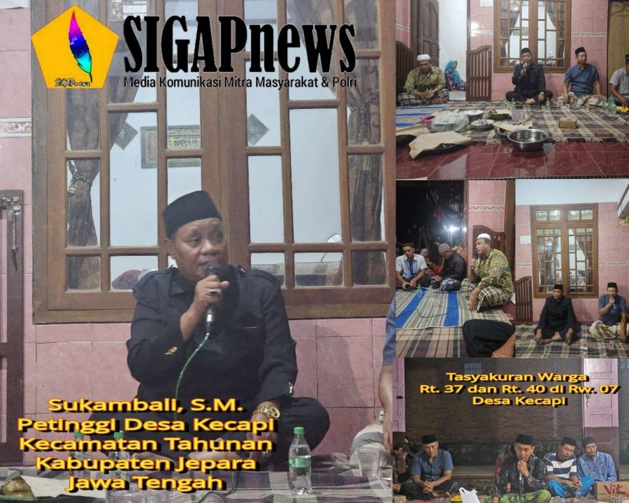 Sukambali, S.M. Hadiri Tasyakuran Jalan Rabat Beton Bersama Warga Rw. 07 Desa Kecapi