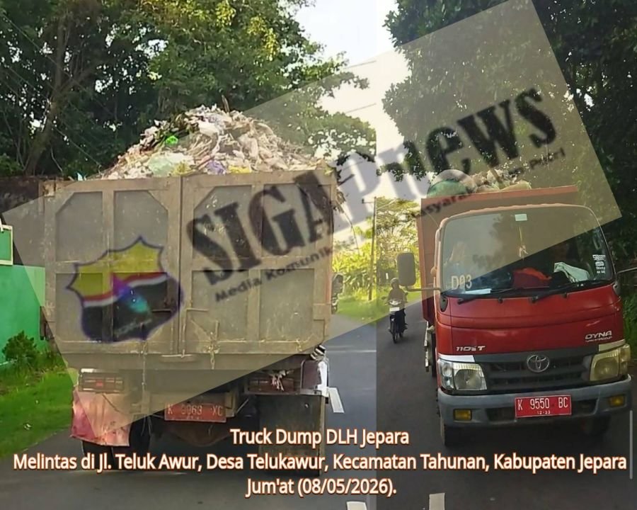 Truck Dump Bermuatan Sampah dari Desa Telukawur Gunakan Plat Nomor Palsu 