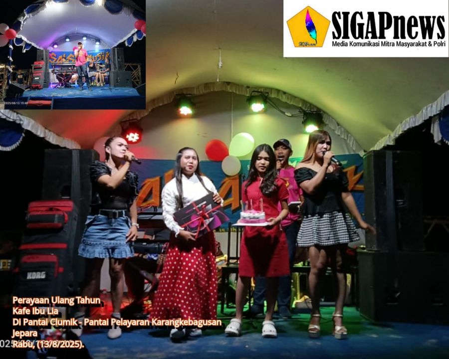 Ultah Deviani ke 16 Tahun di Kafe Pelangi Pantai Clumik Milik Eka Bangkong Diramaikan Salsa Musik