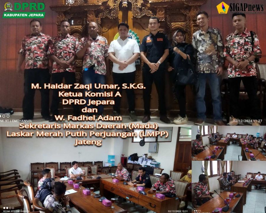 W. Fadhel Adam Pimpin Marcab LMPP Hadiri Audiensi dengan Komisi A DPRD Jepara