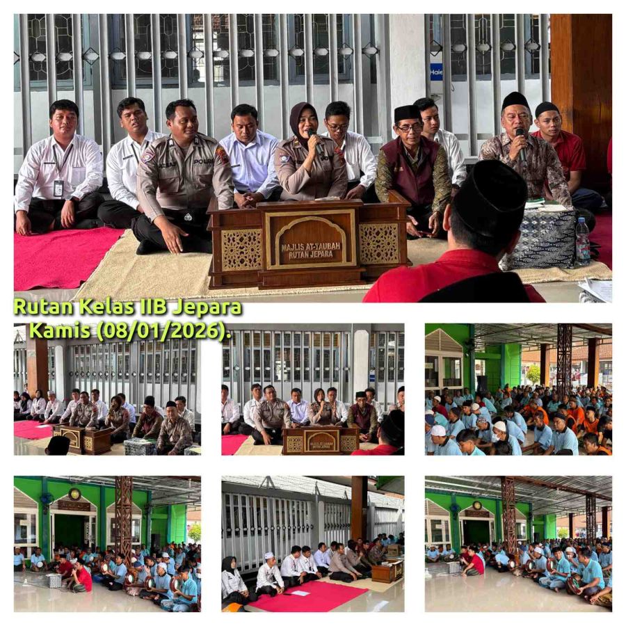 Warga Binaan Rutan Jepara Ikuti Pengajian Bersama Polres dan Kemenag Jepara