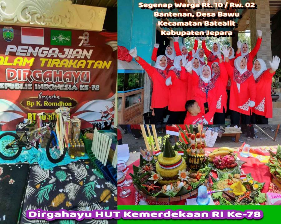 Warga RT 10 RW 02 Desa Bawu Gelar Lomba-lomba Pitulasan Merayakan Dirgahayu HUT Kemerdekaan RI