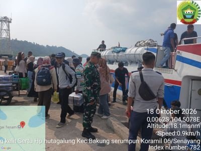 Babinsa dan Dishub Amankan Feri Oceana 16 di Tanjung Kelit, Keselamatan Jadi Prioritas