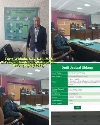 tarto-widodo-kuasa-hukum-yohanes-handoyo-hadiri-sidang-gugatan-pmh-di-pn-balikpapan